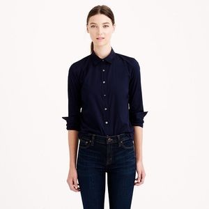 J Crew Stretch Cotton Button Down in Petite